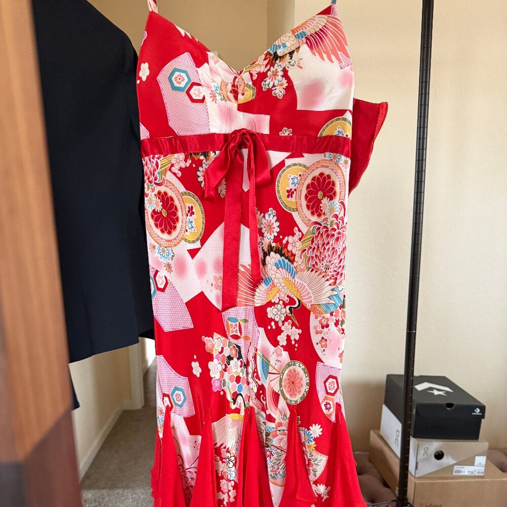 Sue Wong Kimono patterned sun dress